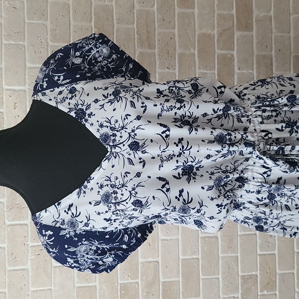 Summer Blue and White 100% Rayon  Dress(Sz 6)